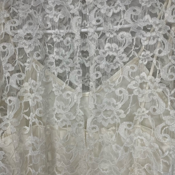 Alfred Angelo Ivory 1970s Wedding Dress Vintage 13 14 - Picture 7 of 16